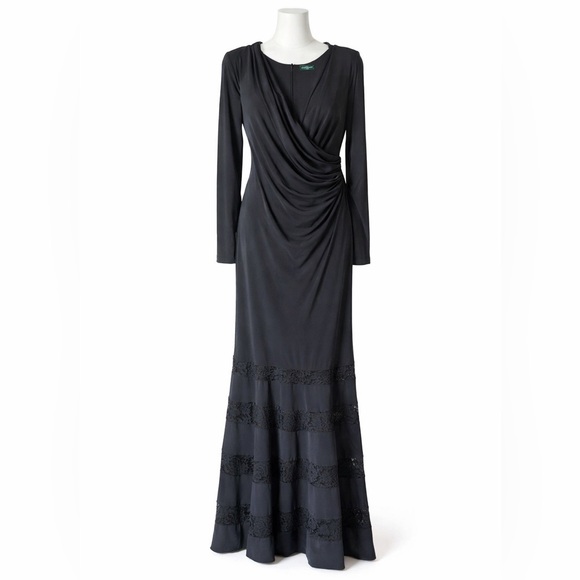 Lauren Ralph Lauren Black Draped Evening Gown Size 12 - threedaughtersproperties.com Lauren Ralph Lauren Black Draped Evening Gown Size 12 - threedaughtersproperties.com